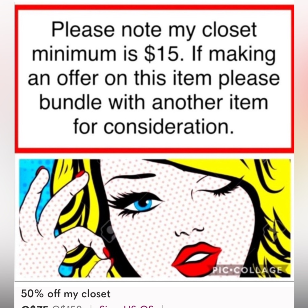 50% Off My closet Today Only!